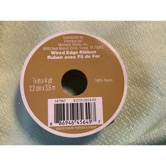 Christmas Ribbon 9 New Rolls Gold Sparkle - Picture 2 of 2